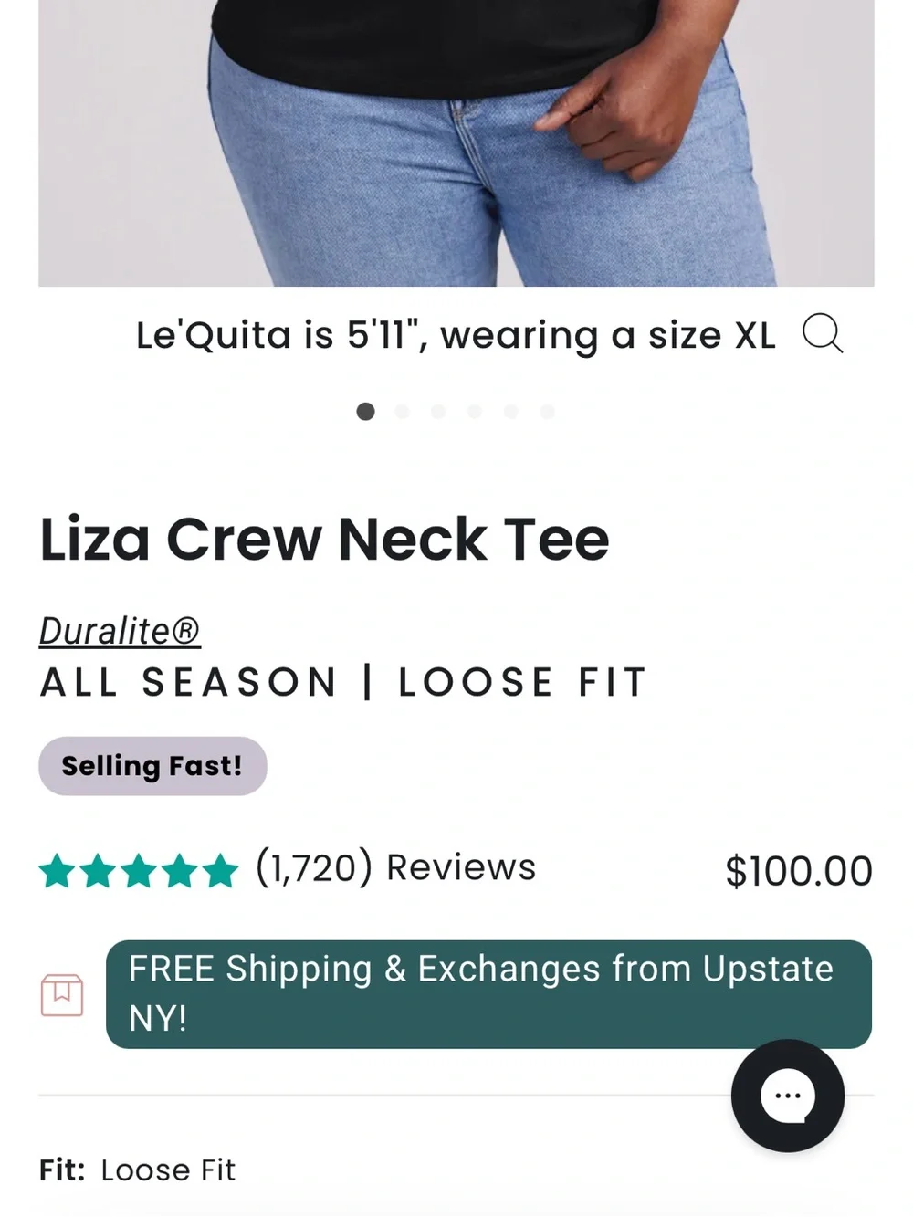 NWOT Woolx Merino Wool Liza Crew Neck Tee- Oceanside Blue - 2X - Picture 7 of 7